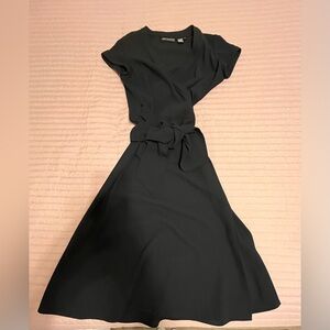 Dana Buchman Elegant Black Wrap Dress